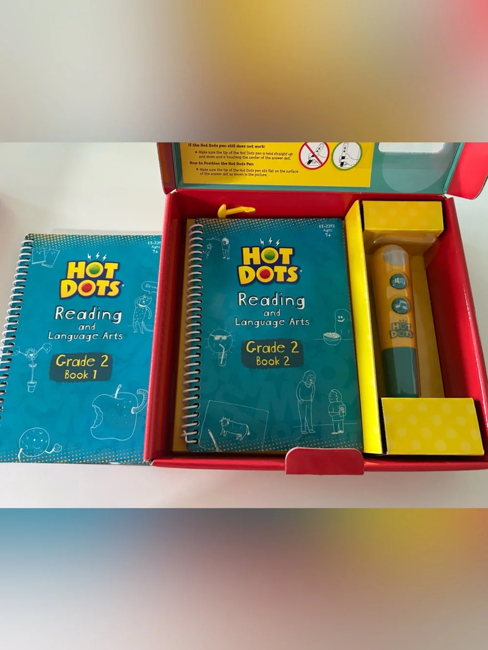 Hot Dots Interactive Talking Pen for Kids - Grade 1 and Grade 2 Reading Sets